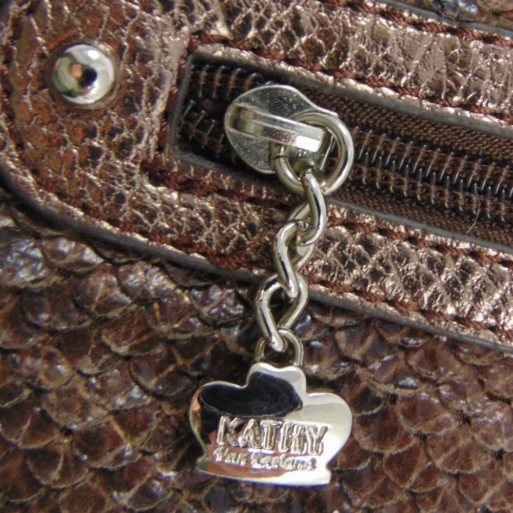 Kathy Van Zeeland Faux Cloth Snakeskin Hobo Bag - Picture 7 of 8